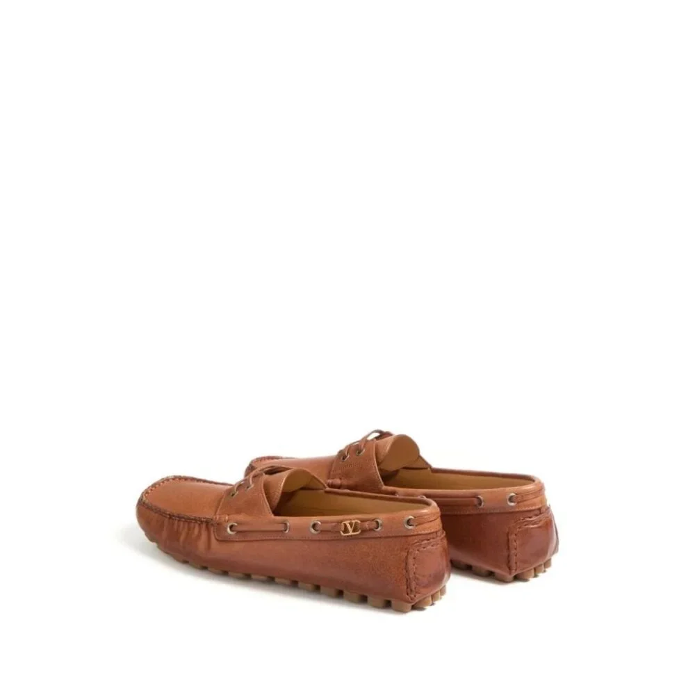 NEW VALENTINO GARAVANI Driver Fastaway Lace-Up Boat Shoes – Men’s US 10.5
